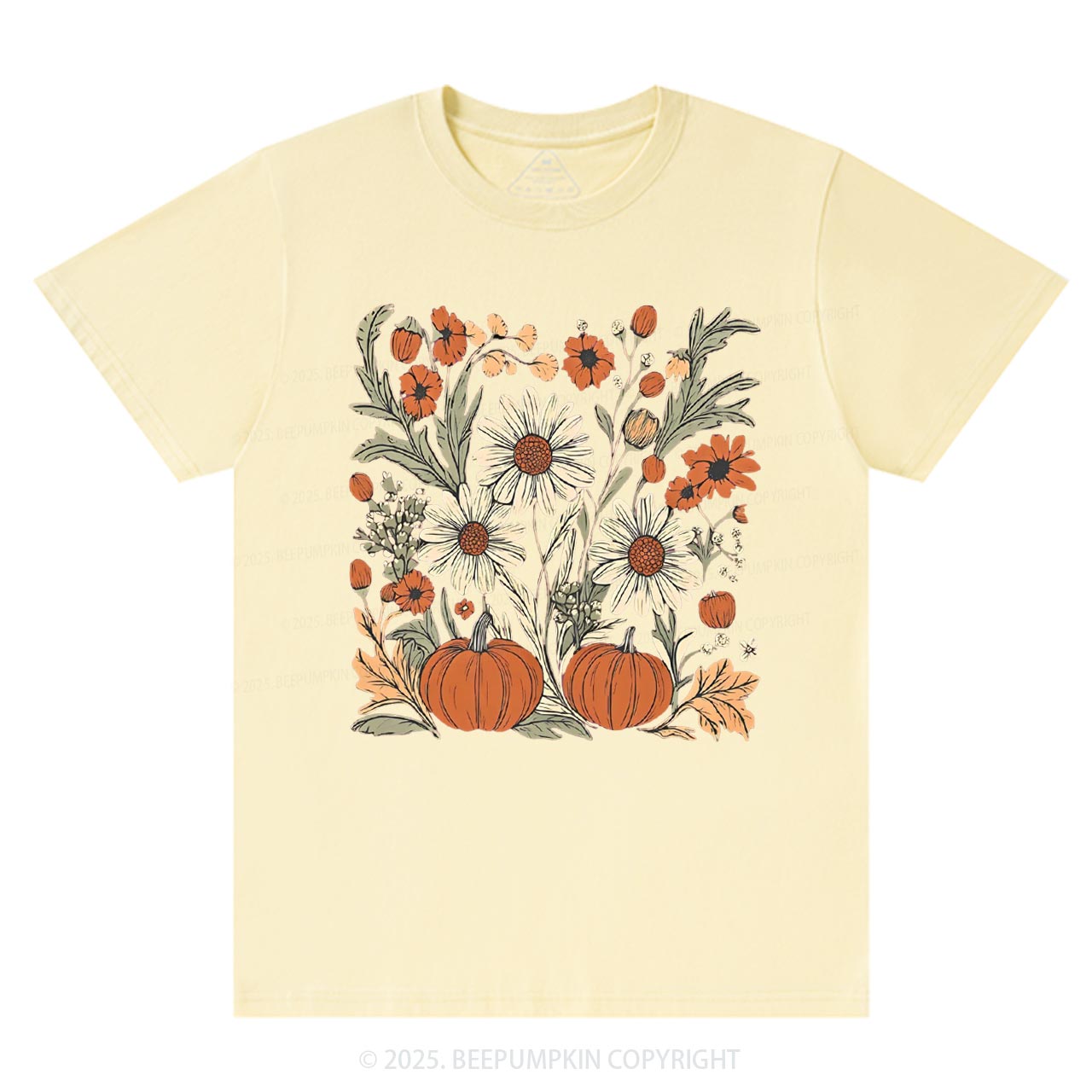 Boho Fall Floral T-Shirts Beepumpkin