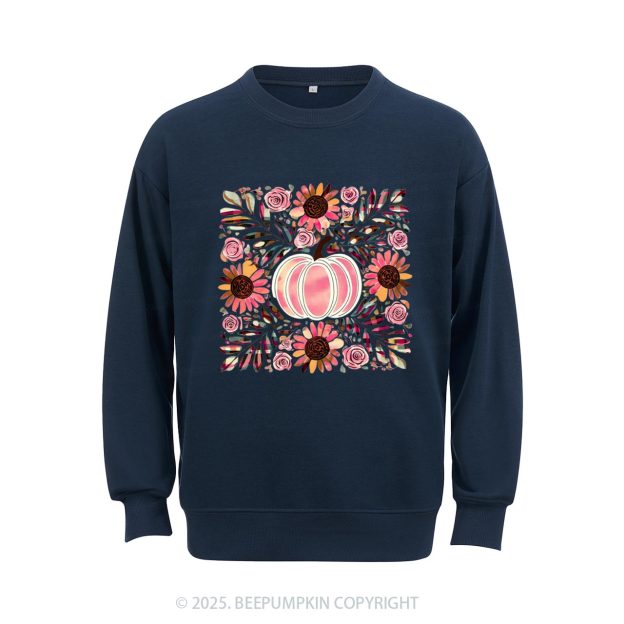 Boho Floral Pumpkin Sweatshirt Beepumpkin