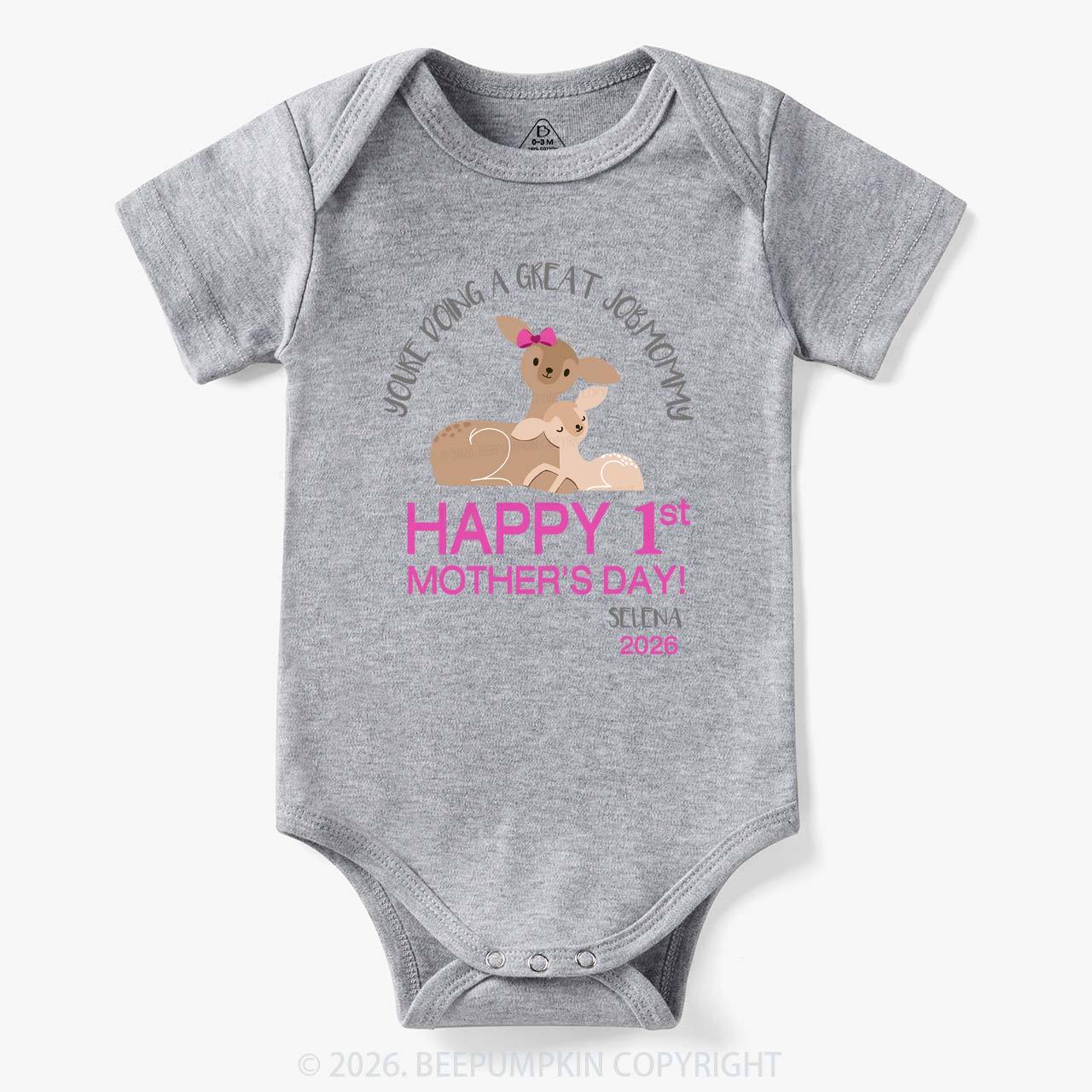 Happy 1st Mother's Day Deer Bodysuit For Baby Sale-Beepumpkin™