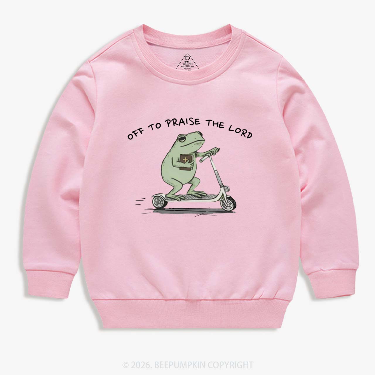 Frog Off To Praise The Lord Kid's Sweatshirt