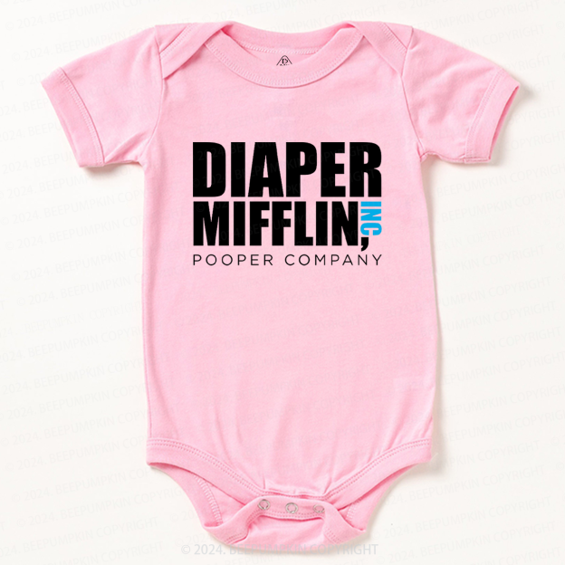 Diaper Mifflin Pooper Company Baby Bodysuit 7
