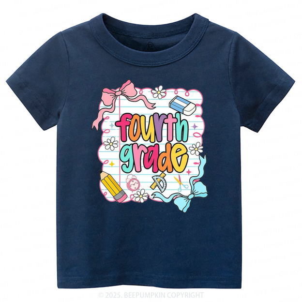 Personalized Back To School Bow Bundle Toddler&Kid's Tees Beepumpkin 