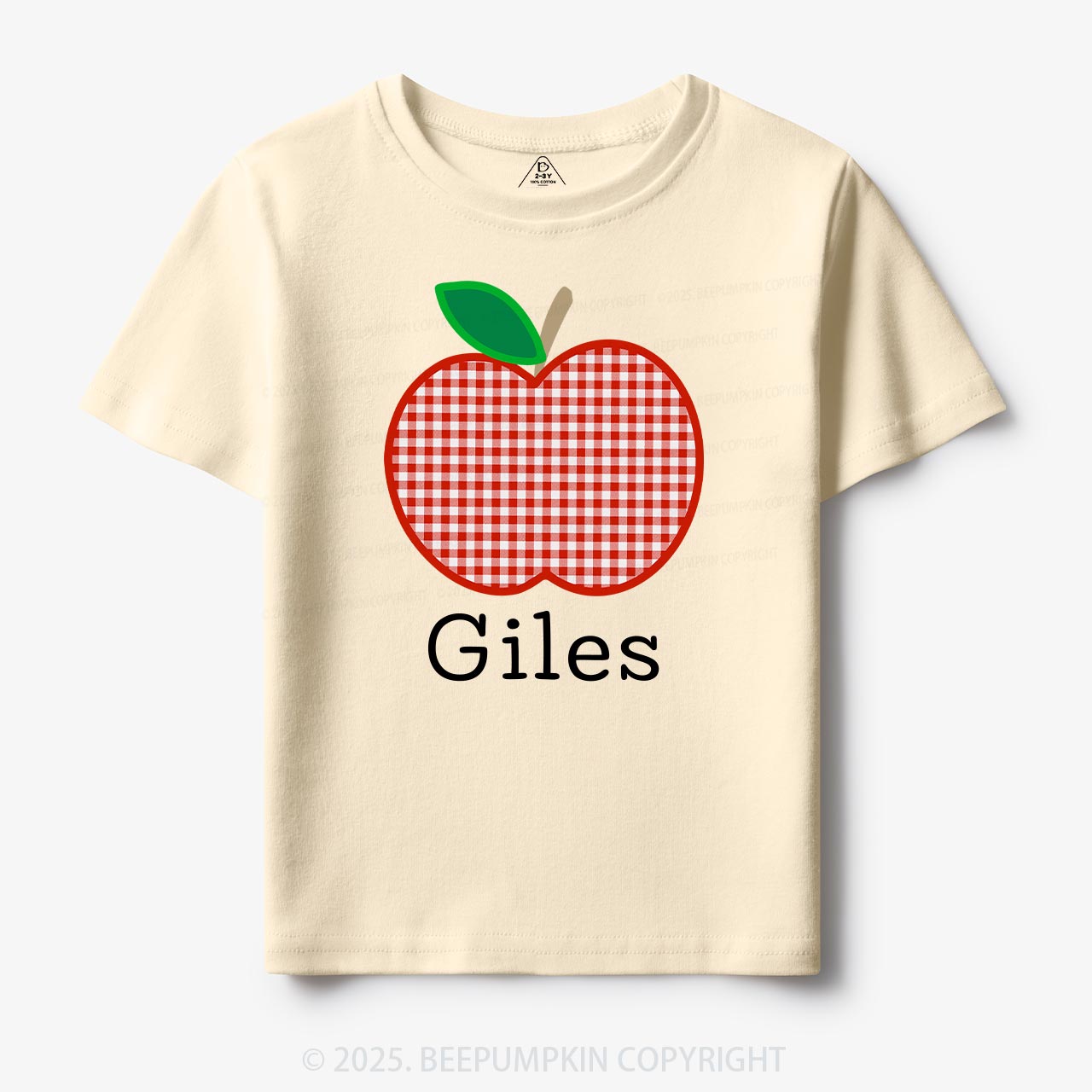 Personalized Red Apple Toddler&Kid's Tees Beepumpkin