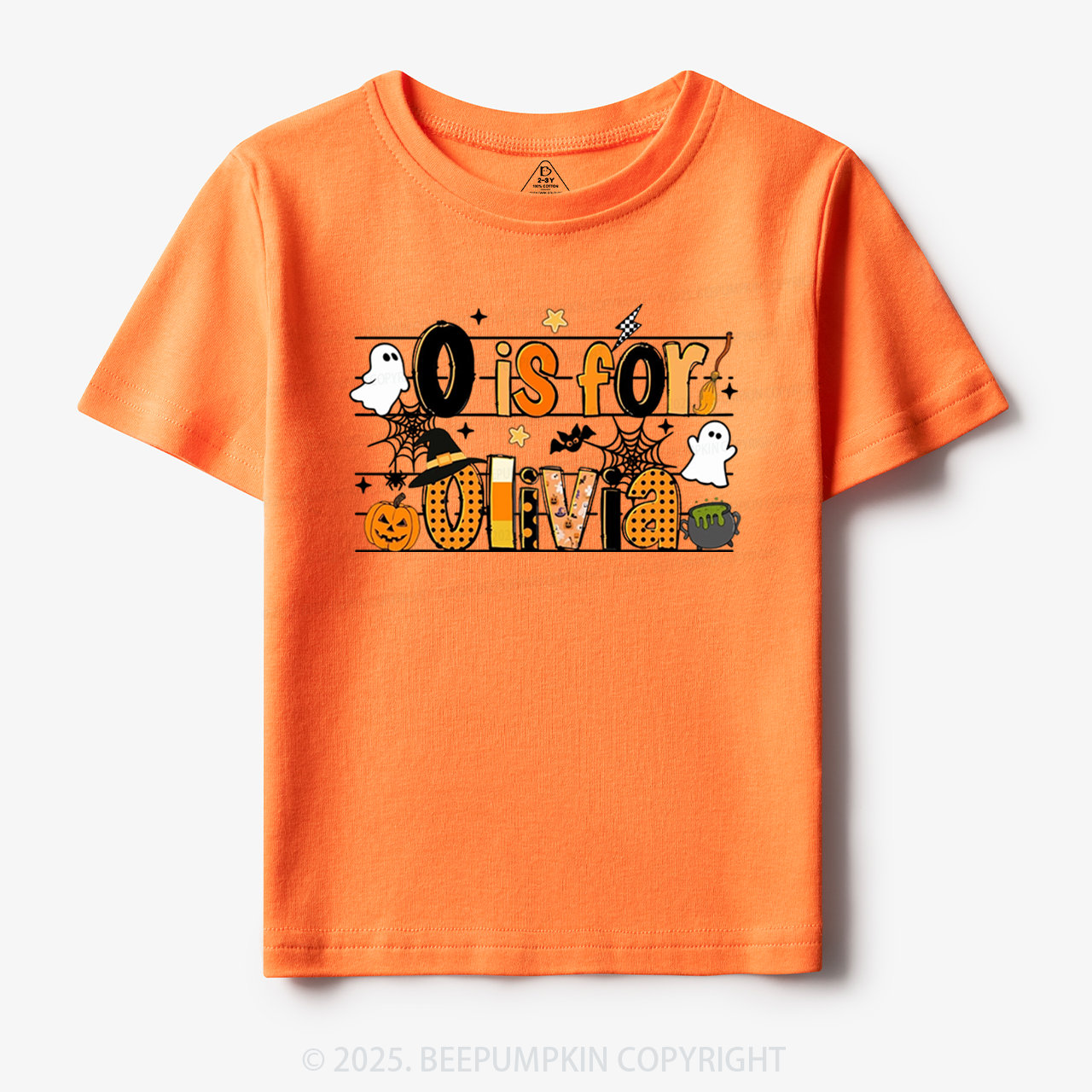 Personalized Name Halloween Toddler&Kid's Tees Beepumpkin