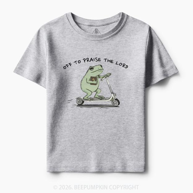 Frog Off To Praise The Lord Toddler&Kid's Tees