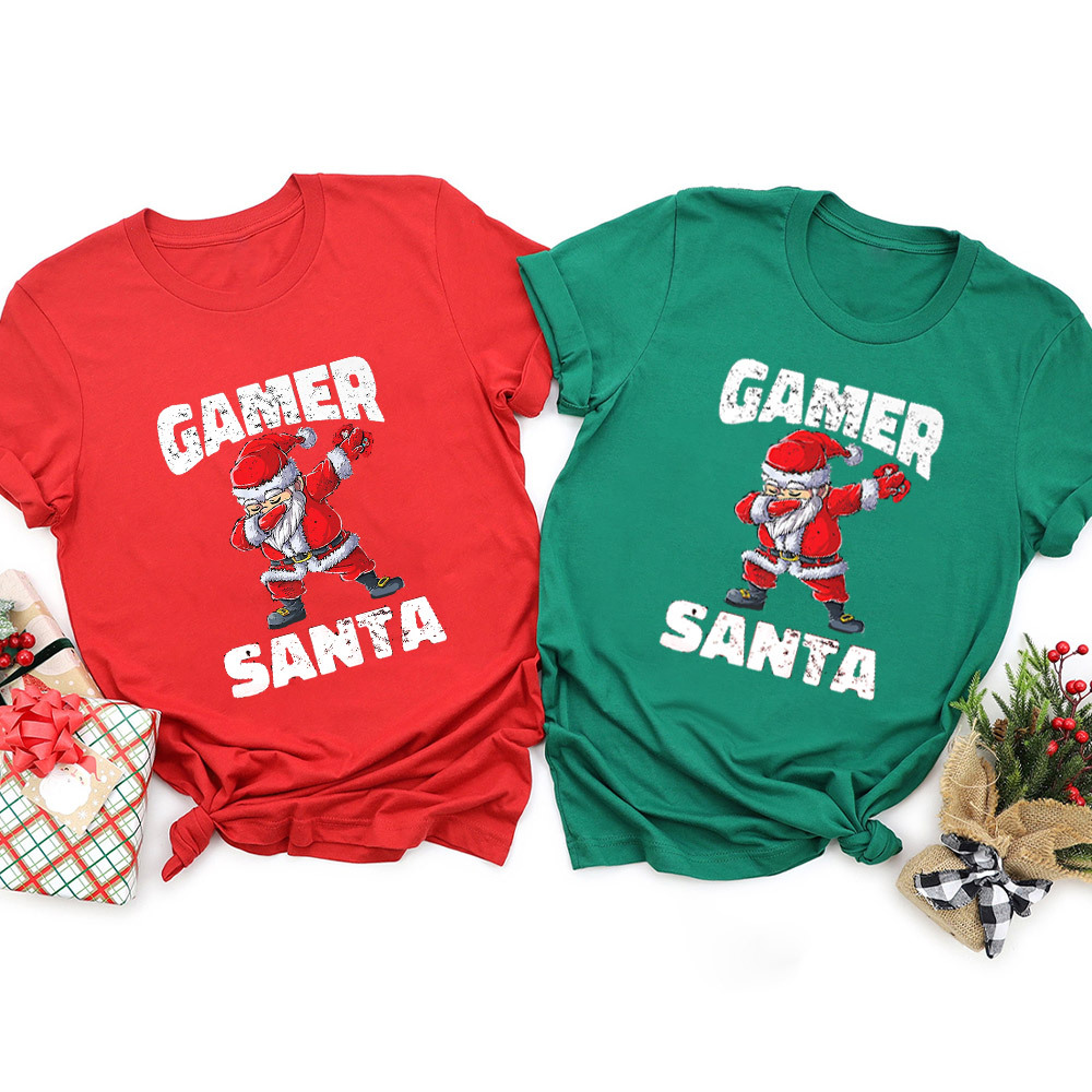 Gamer Santa Christmas Family Matching Shirt