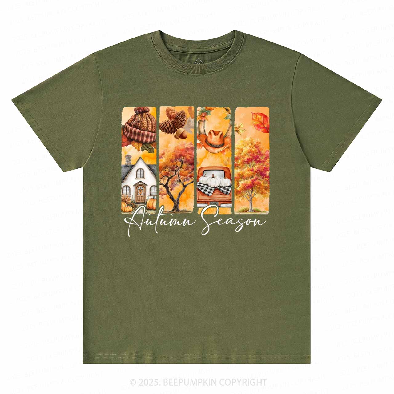 Cozy Autumn Season Brushstroke T-Shirts Beepumpkin 