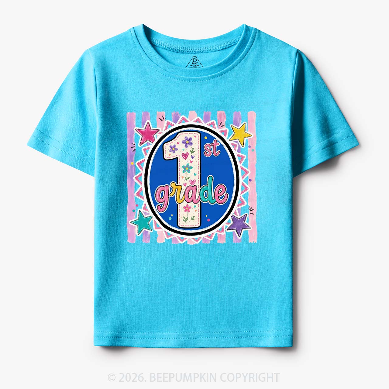 Colorful Grade Star Rainbow Back to School Toddler&Kid's Tees