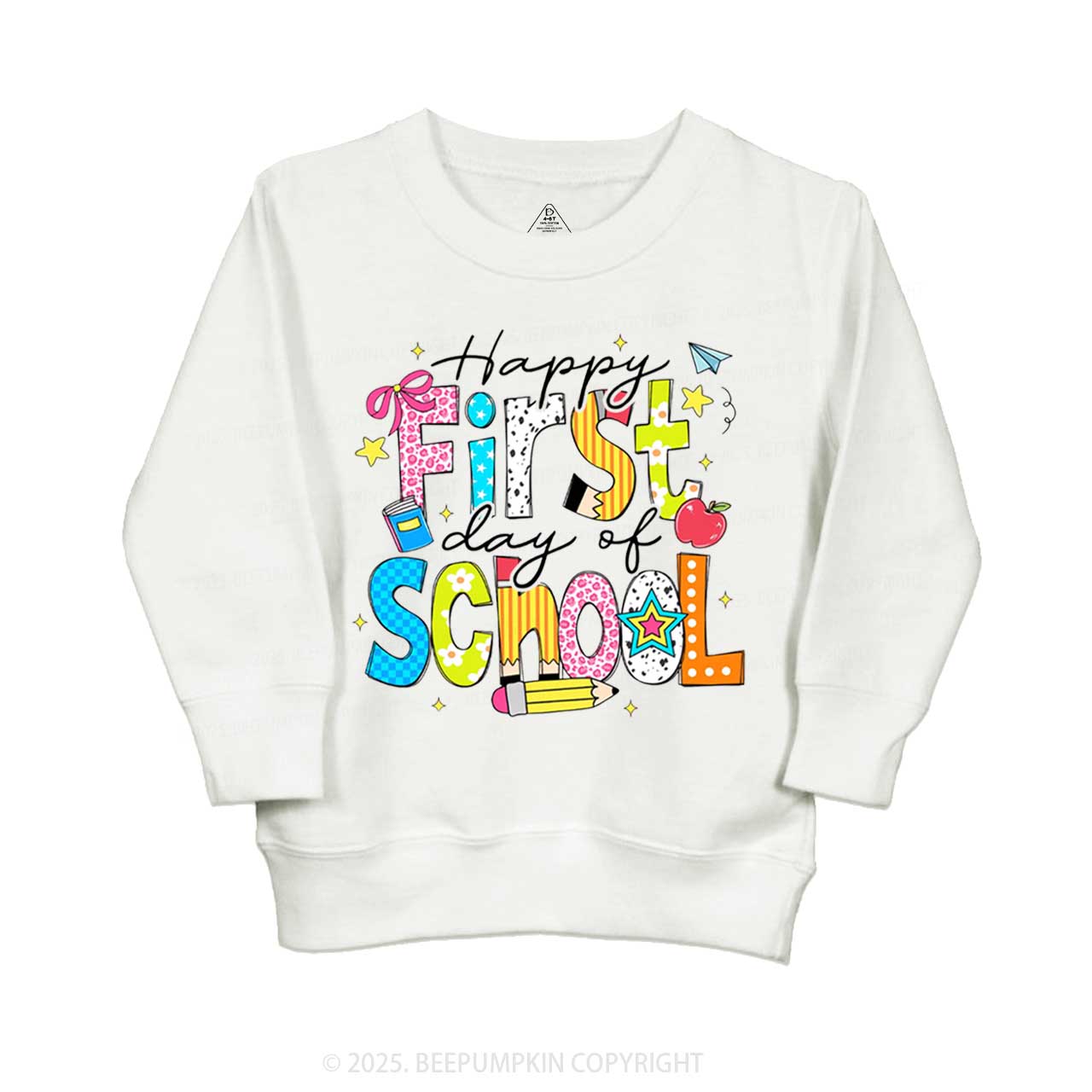 Happy First Day Of School Kid's Sweatshirt