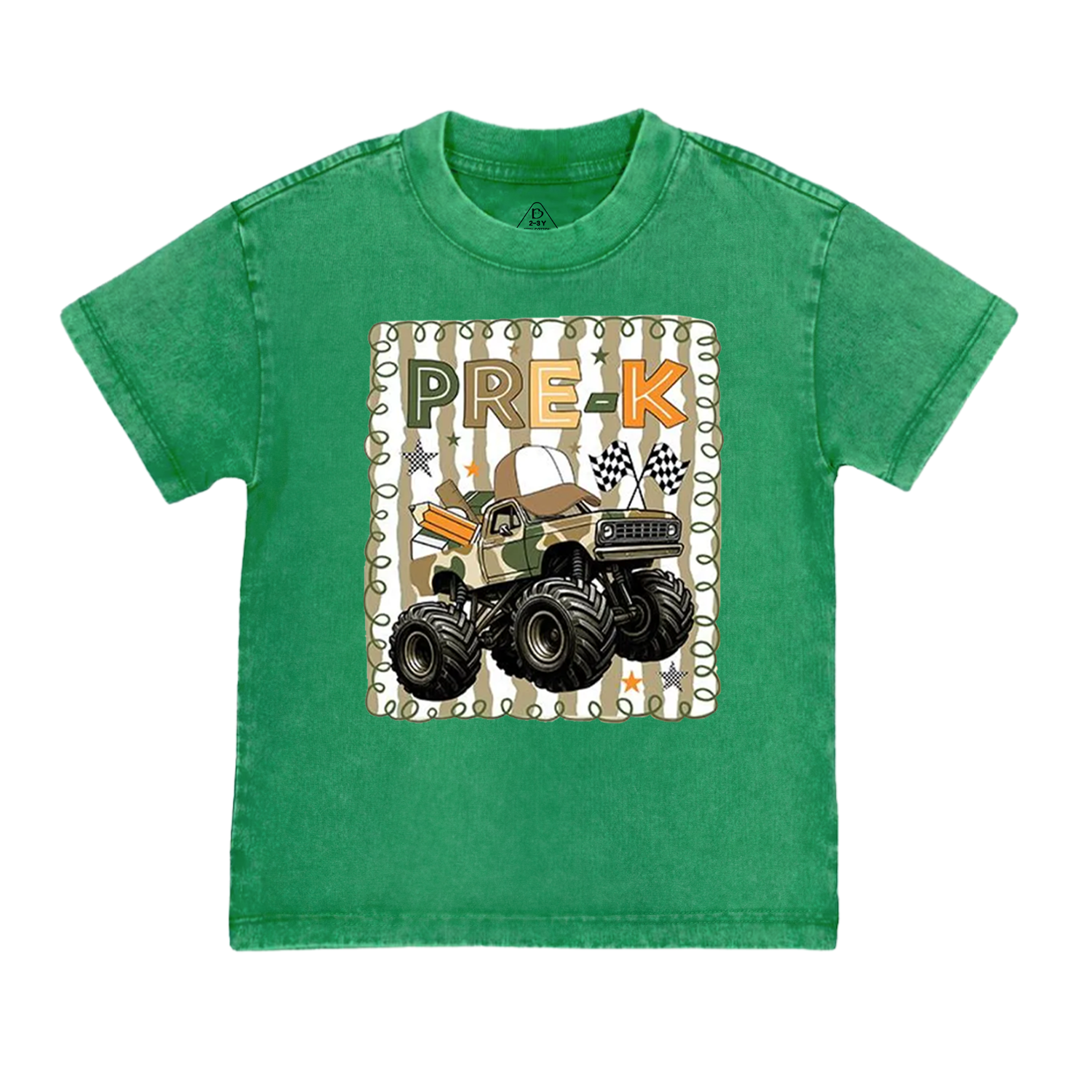 Personalized Truck For Boy Toddler&Kids Washed Tees