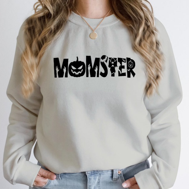 Halloween Momster Sweatshirt For Mama