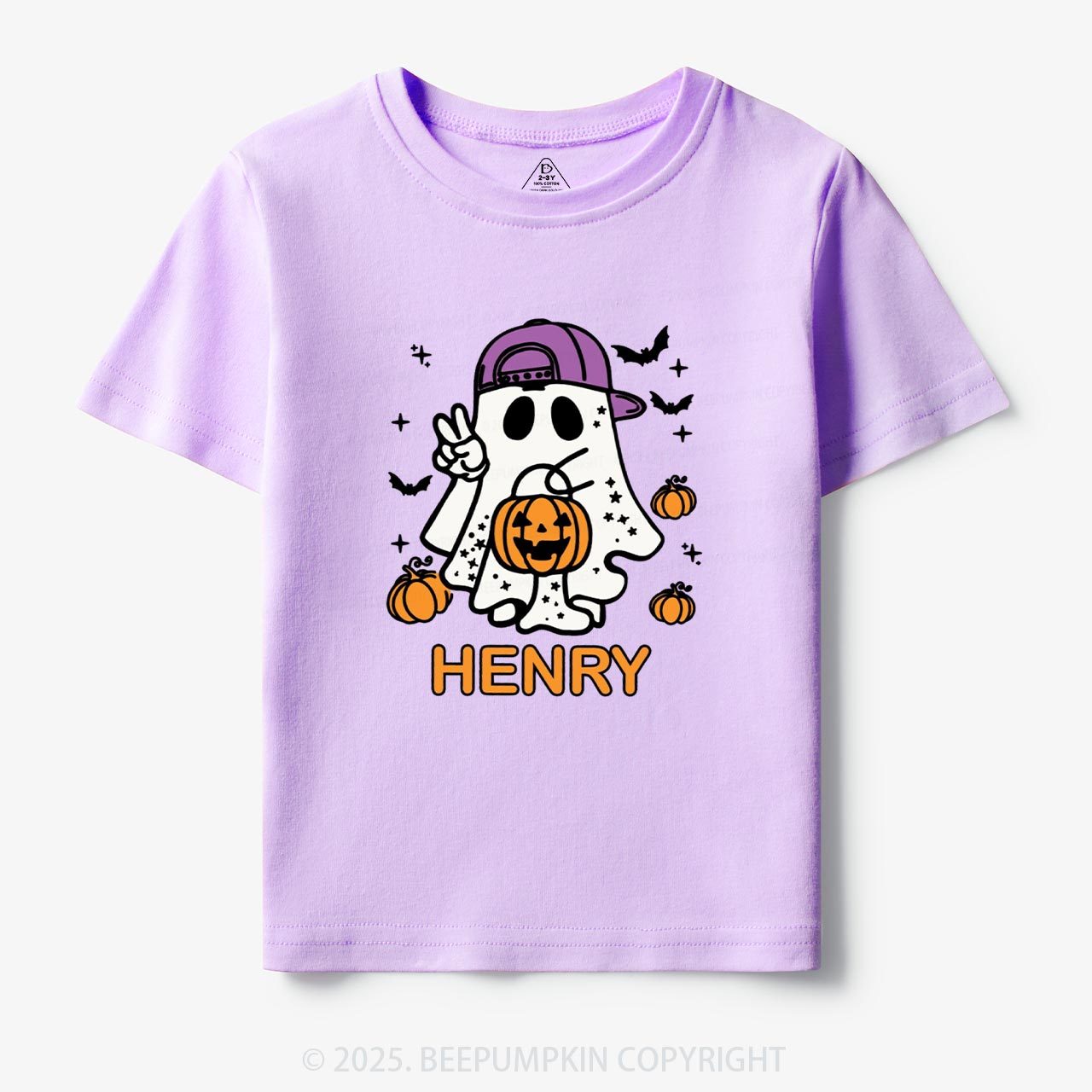 Personalized Halloween Boy Ghost Toddler&Kid's Tees Beepumpkin