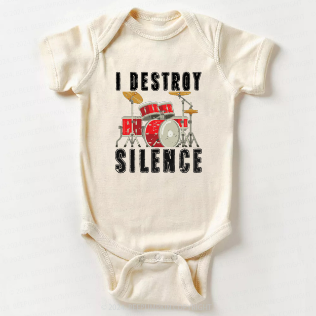 I Destroy Silence Bodysuit For Baby 8
