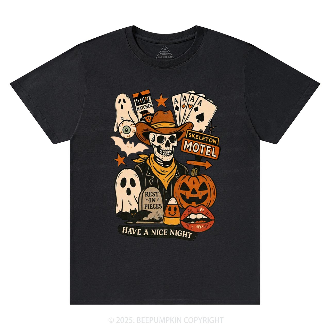 Spooky Western Skeleton T-Shirts Beepumpkin