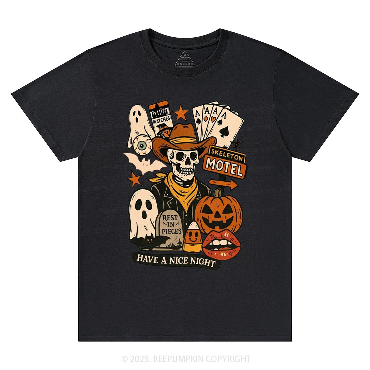 Spooky Western Skeleton T-Shirts Beepumpkin