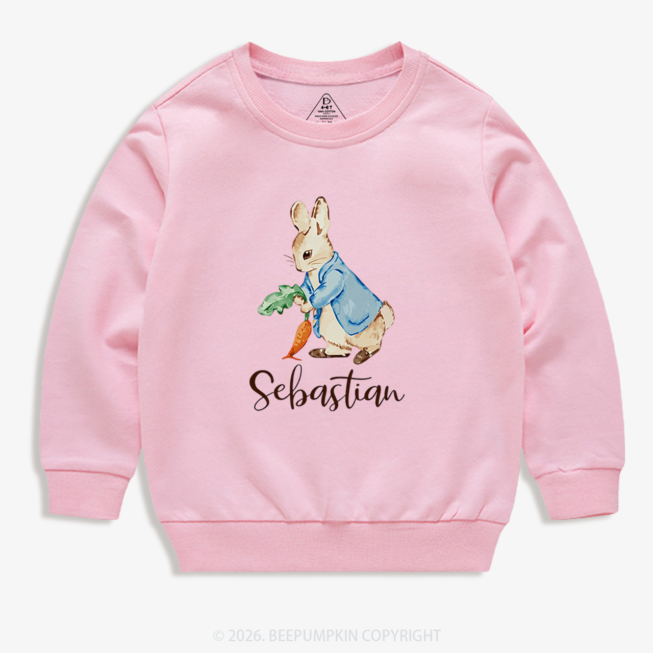 Personalized Little Bunny & Carrot Club Toddler&Kid's Sweatshirt