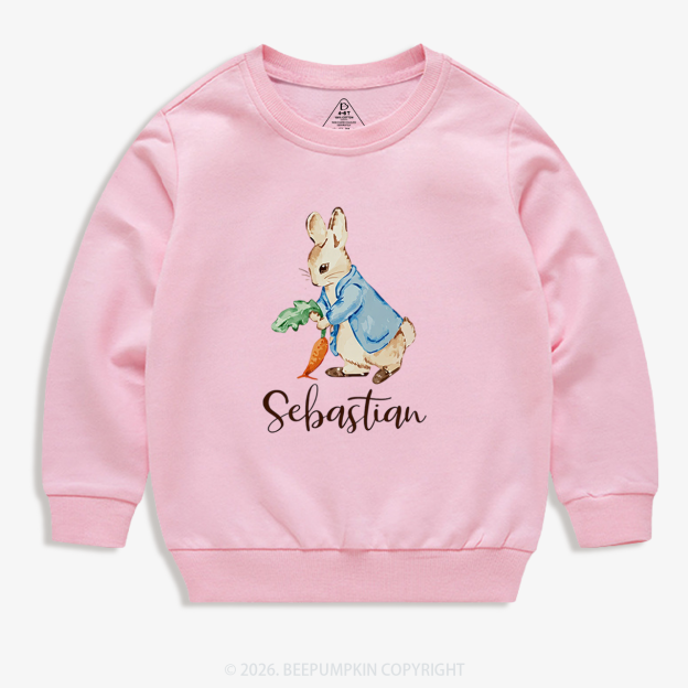 Personalized Little Bunny & Carrot Club Toddler&Kid's Sweatshirt