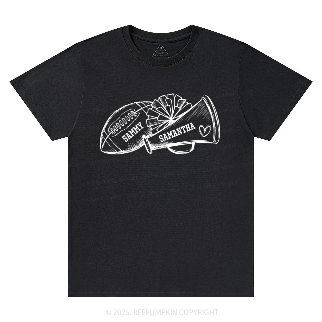 Personalized Football Cheer Mama T-Shirts Beepumpkin