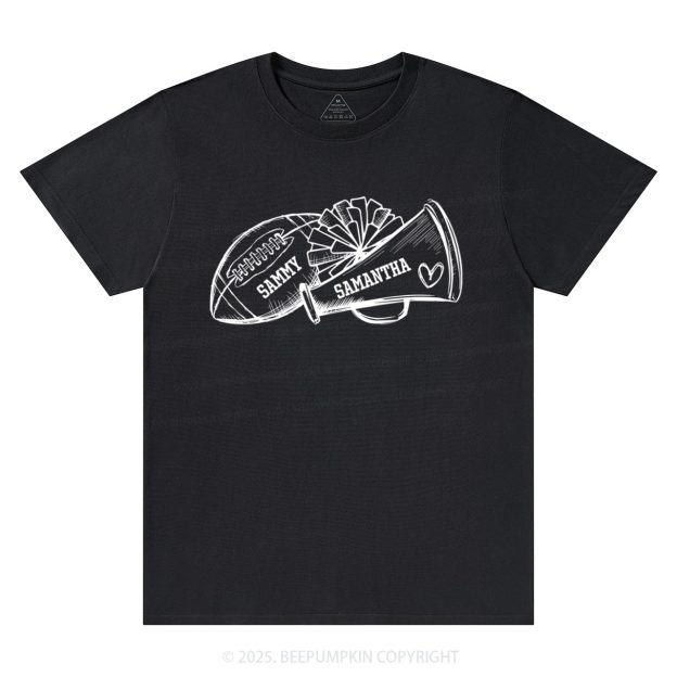 Personalized Football Cheer Mama T-Shirts Beepumpkin