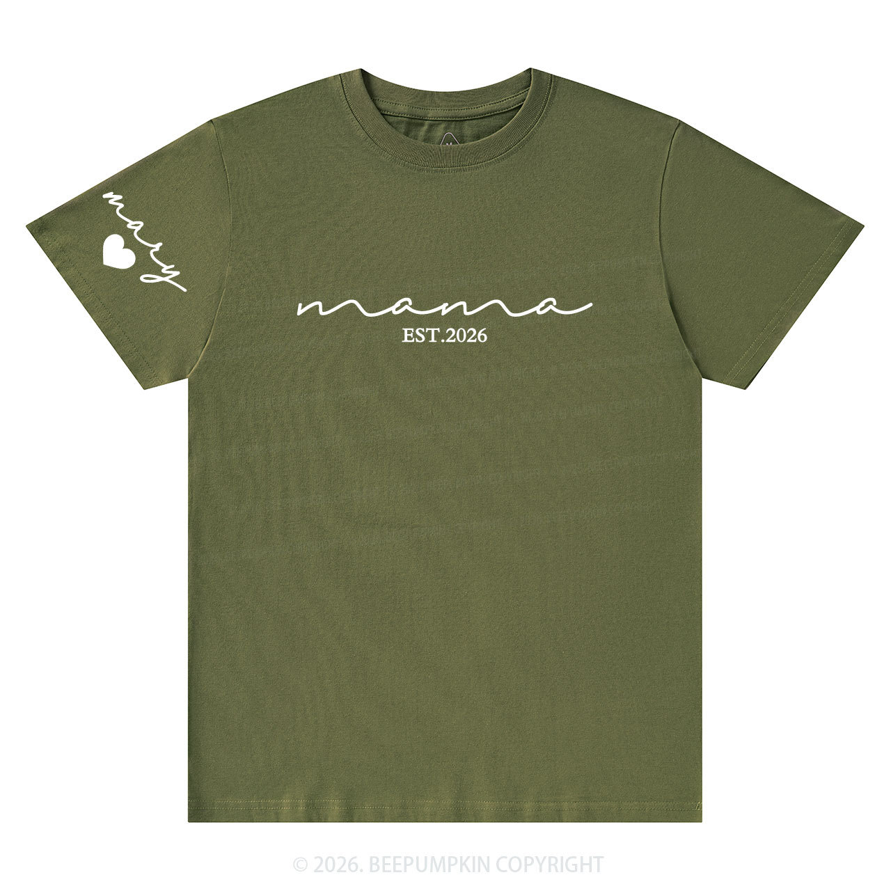 Personalized Mama Shirt With Kid Name