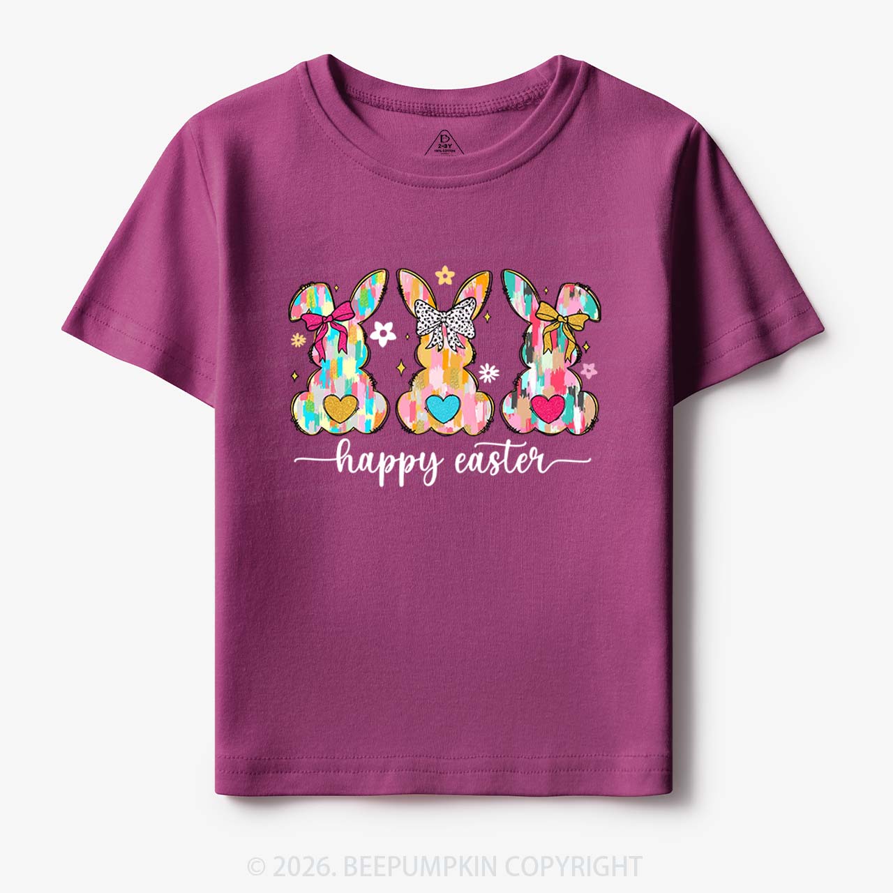 Pastel Brush Happy Easter Bunnie Toddler&Kid's Tees
