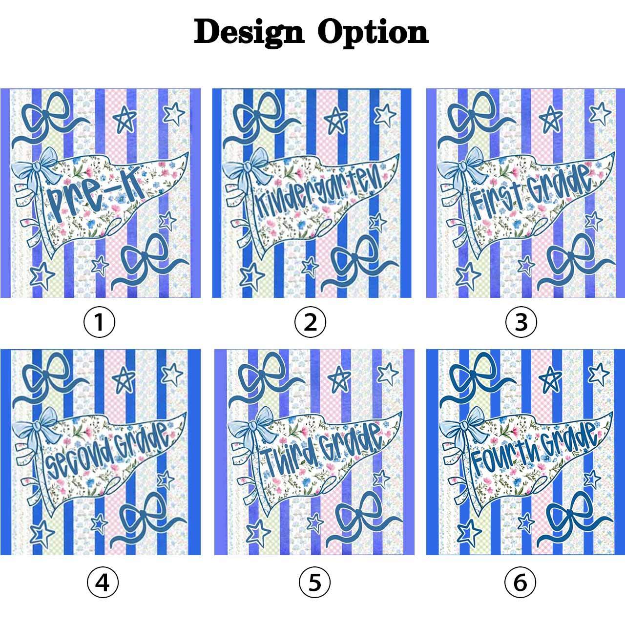 Retro Striped Floral Pennant Flag Back To School Toddler&Kid's Tees