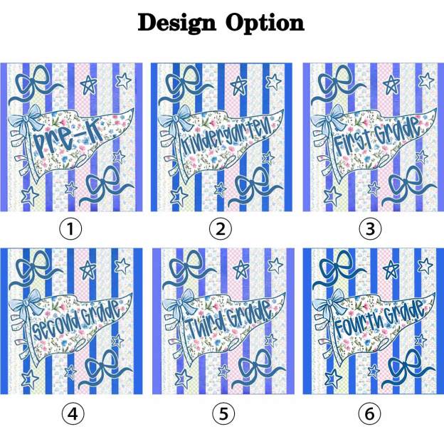 Retro Striped Floral Pennant Flag Back To School Toddler&Kid's Tees