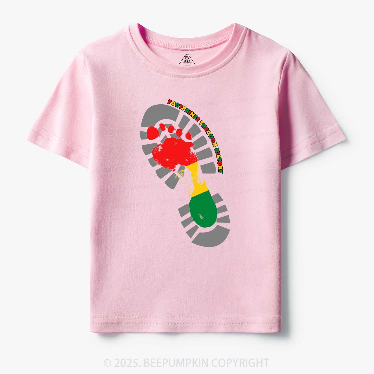 Black History Month Footprint Toddler&Kid's Tees Beepumpkin