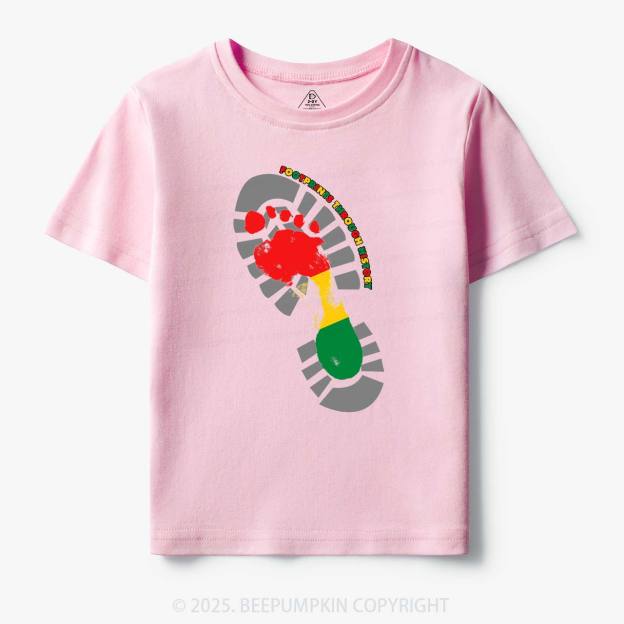 Black History Month Footprint Toddler&Kid's Tees Beepumpkin