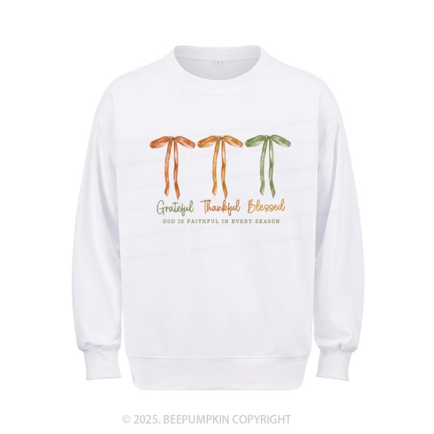 Grateful Thankful Blessed Sweatshirt Beepumpkin