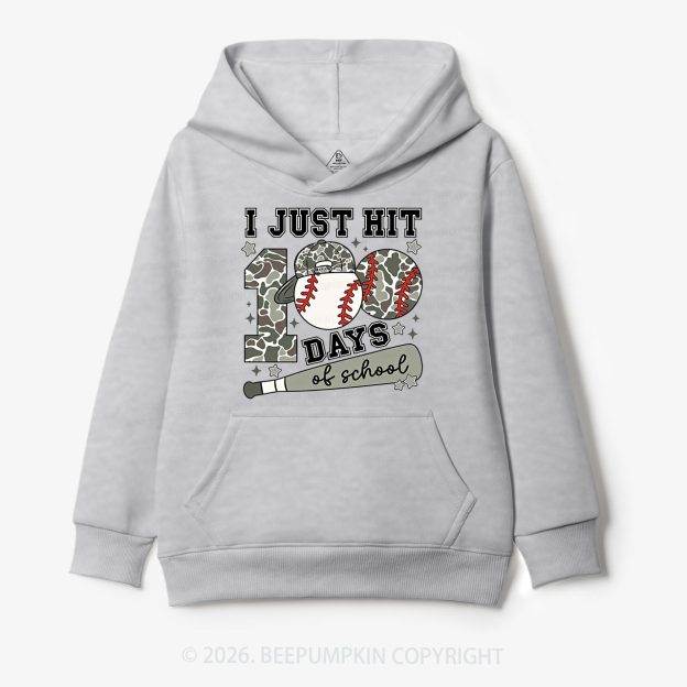 I Just Hit 100 Days Baseball School Toddler&Kid's Hoodies