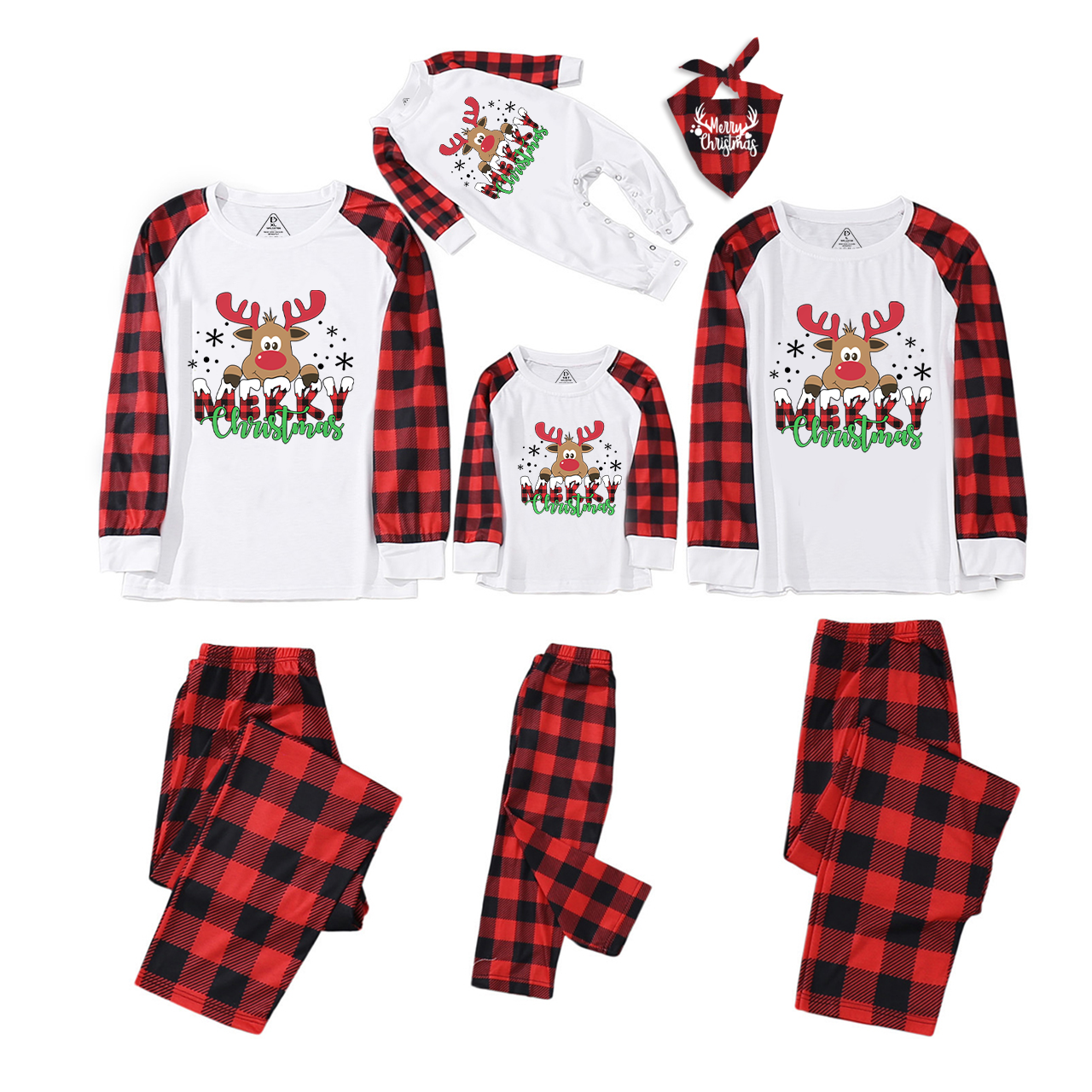 Merry Christmas Holiday Reindeer Chriatmas Matching Pajamas Beepumpkin