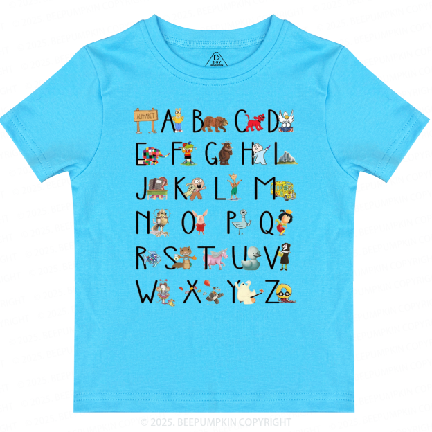 Alphabet  Kindergarten Toddler&Kid's Tees Beepumpkin