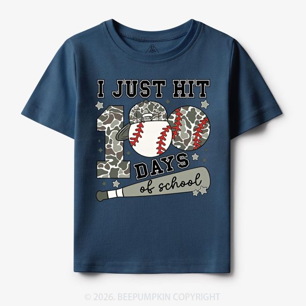 I Just Hit 100 Days Baseball School Toddler&Kid's Tees