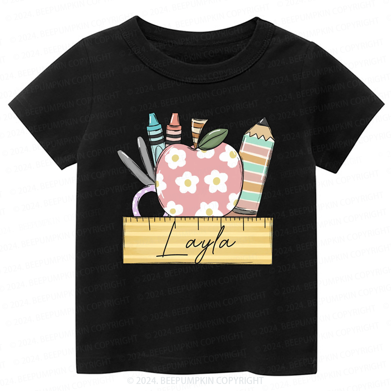 Personalized Apple Back To School Toddler&Kids Tees 