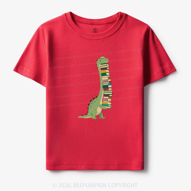 Cute Dinosaur Book Lover Toddler&Kid's Tees