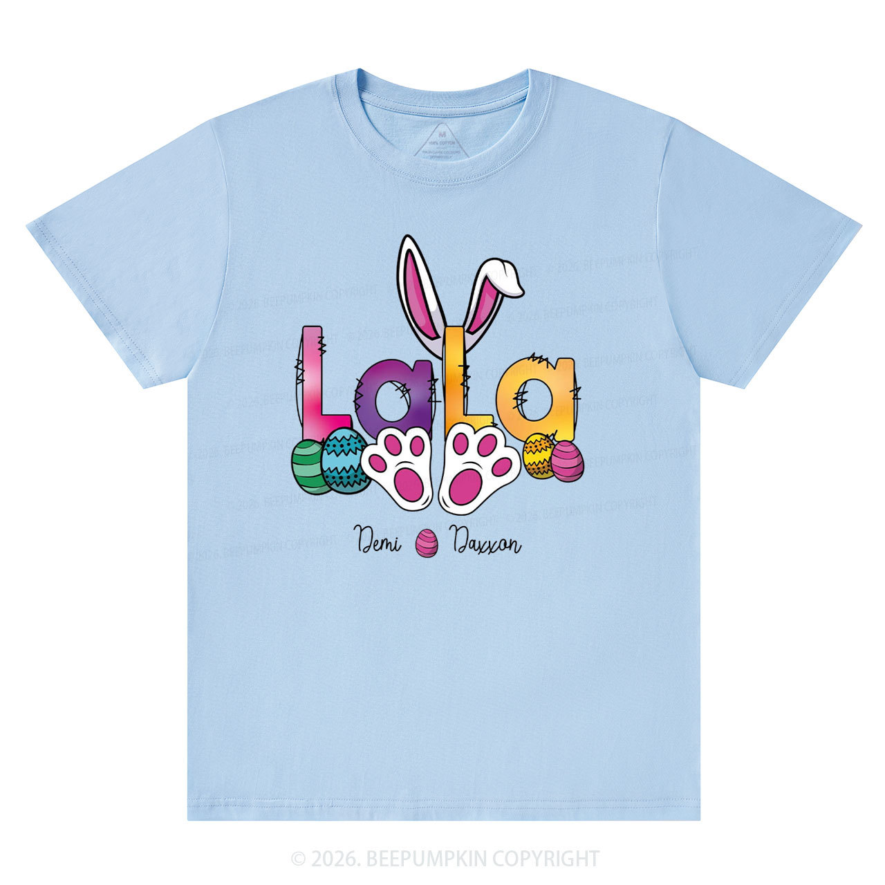 Personalized Spring Easter Bunnies Mimi T-Shirts