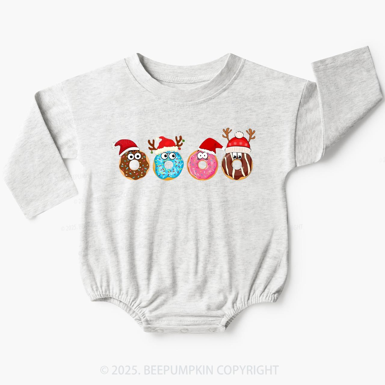 Christmas Donuts Baby Bubble Romper Beepumpkin