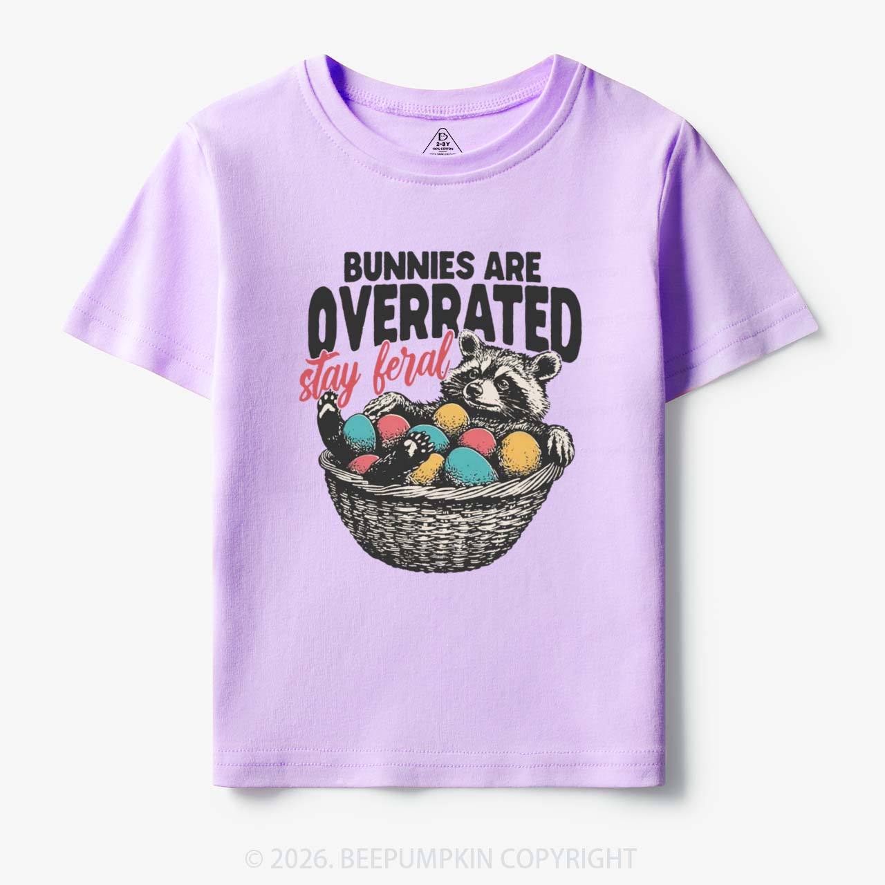 Bunnies Are Overrated Stay Feral Toddler&Kid's Tees