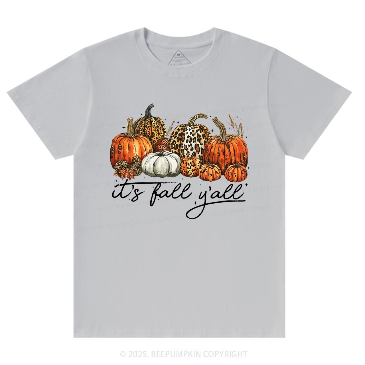 It's Fall Y'all Leopard Pumpkin T-Shirts Beepumpkin