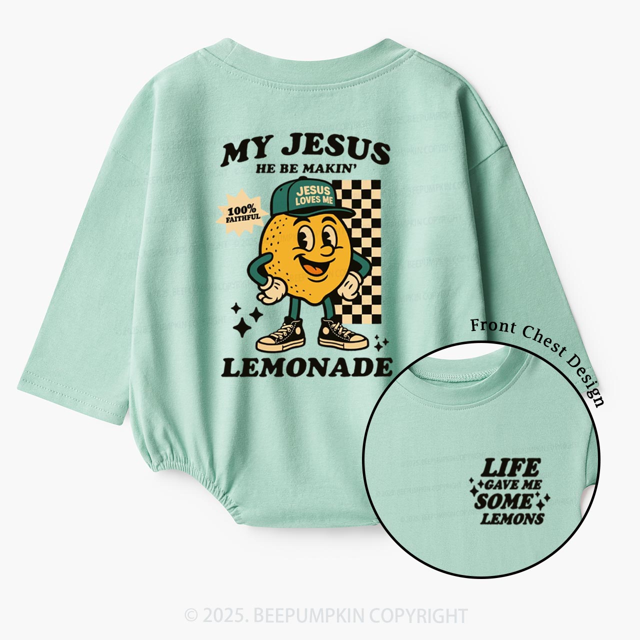 Life Gave Me Some Lemons Baby Bubble Romper Beepumpkin