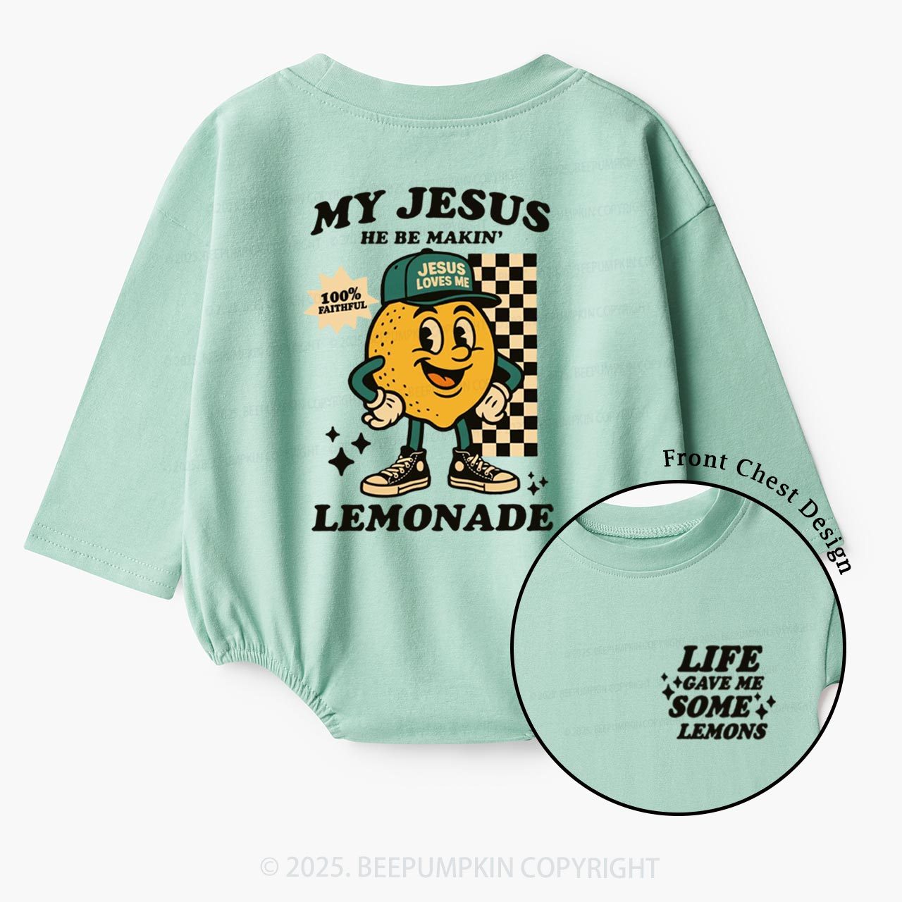 Life Gave Me Some Lemons Baby Bubble Romper Beepumpkin