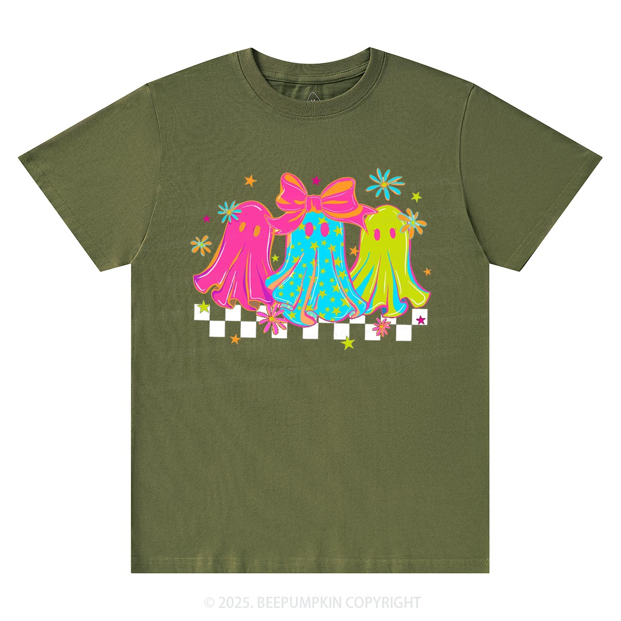 Halloween Ghost Neon T-Shirts Beepumpkin