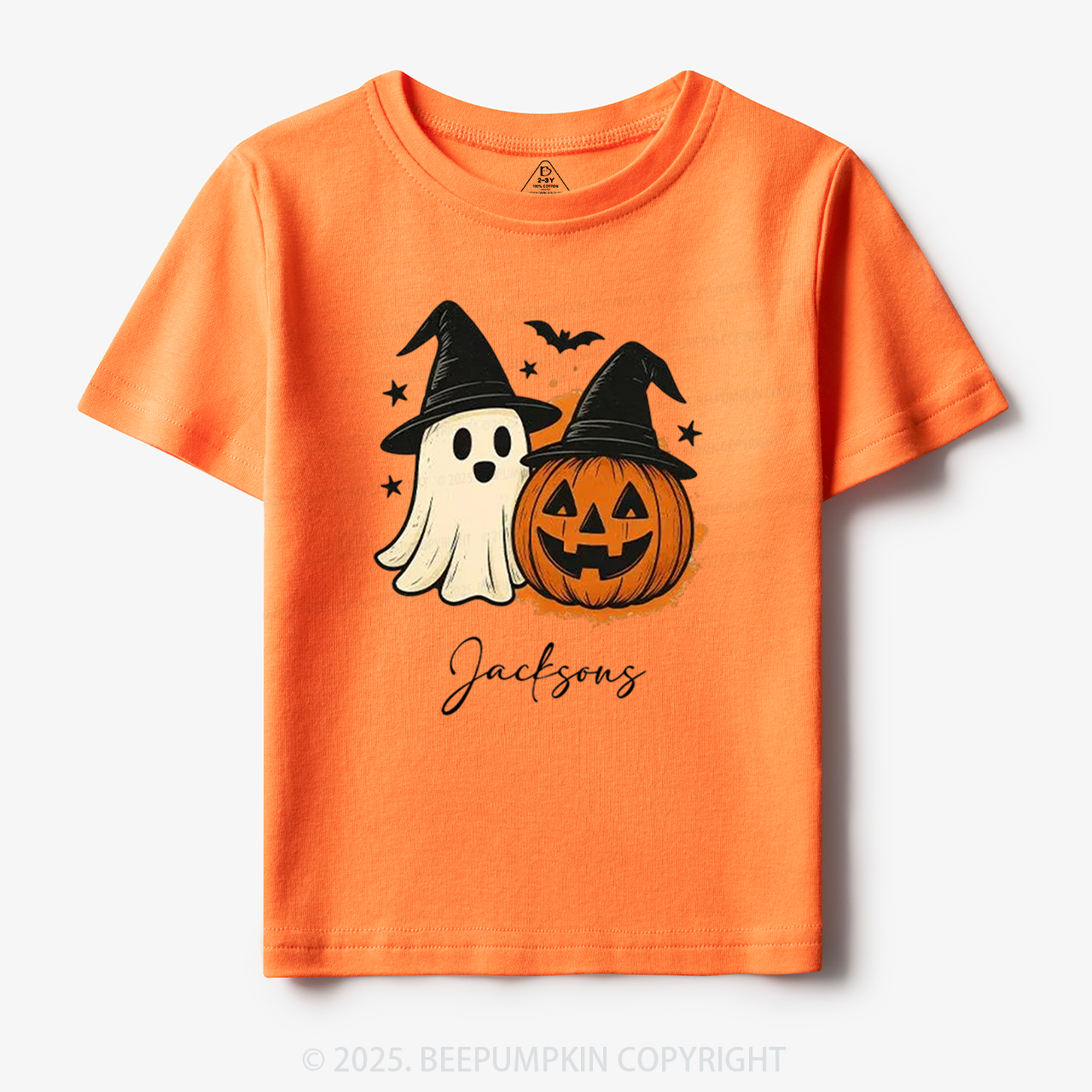 Personalized Ghost Pumpkin Toddler&Kid's Tees Beepumpkin