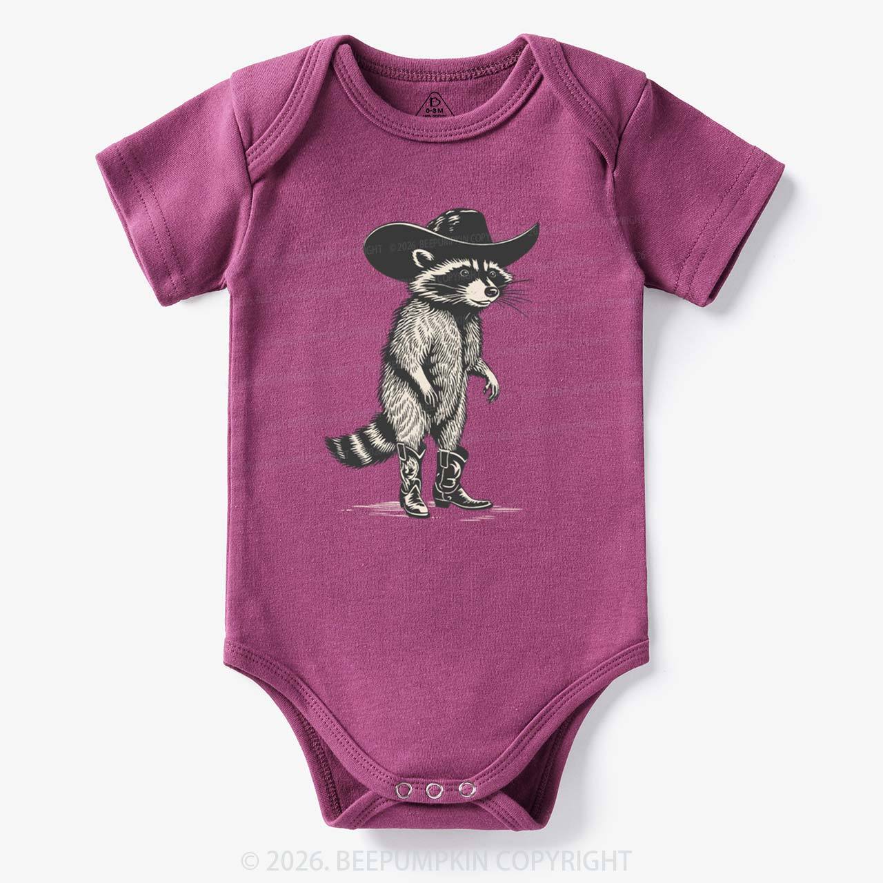 Funny Western Raccoon Cowboy Bodysuit