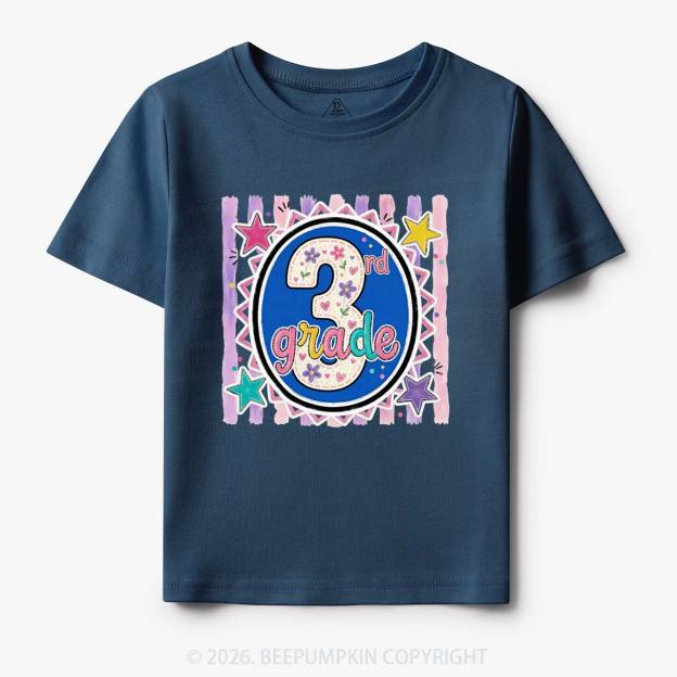 Colorful Grade Star Rainbow Back to School Toddler&Kid's Tees