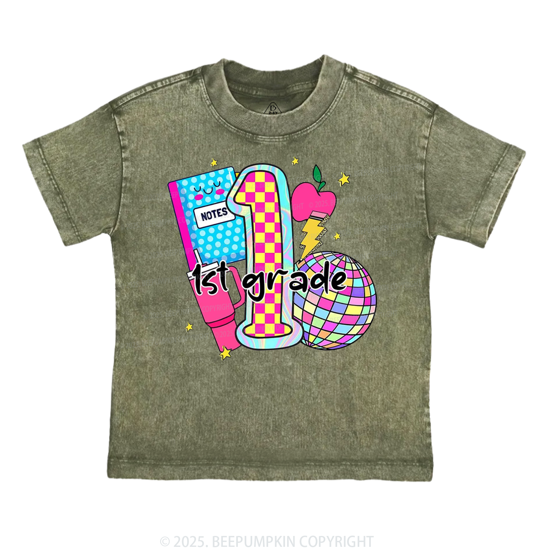 Personalized Grade Glow Collection Toddler&Kids Washed Tees