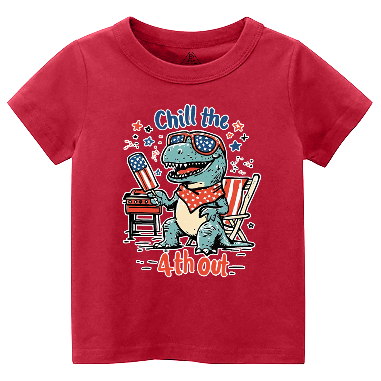 Chill The 4th Out Toddler&Kid's Tees Beepumpkin 