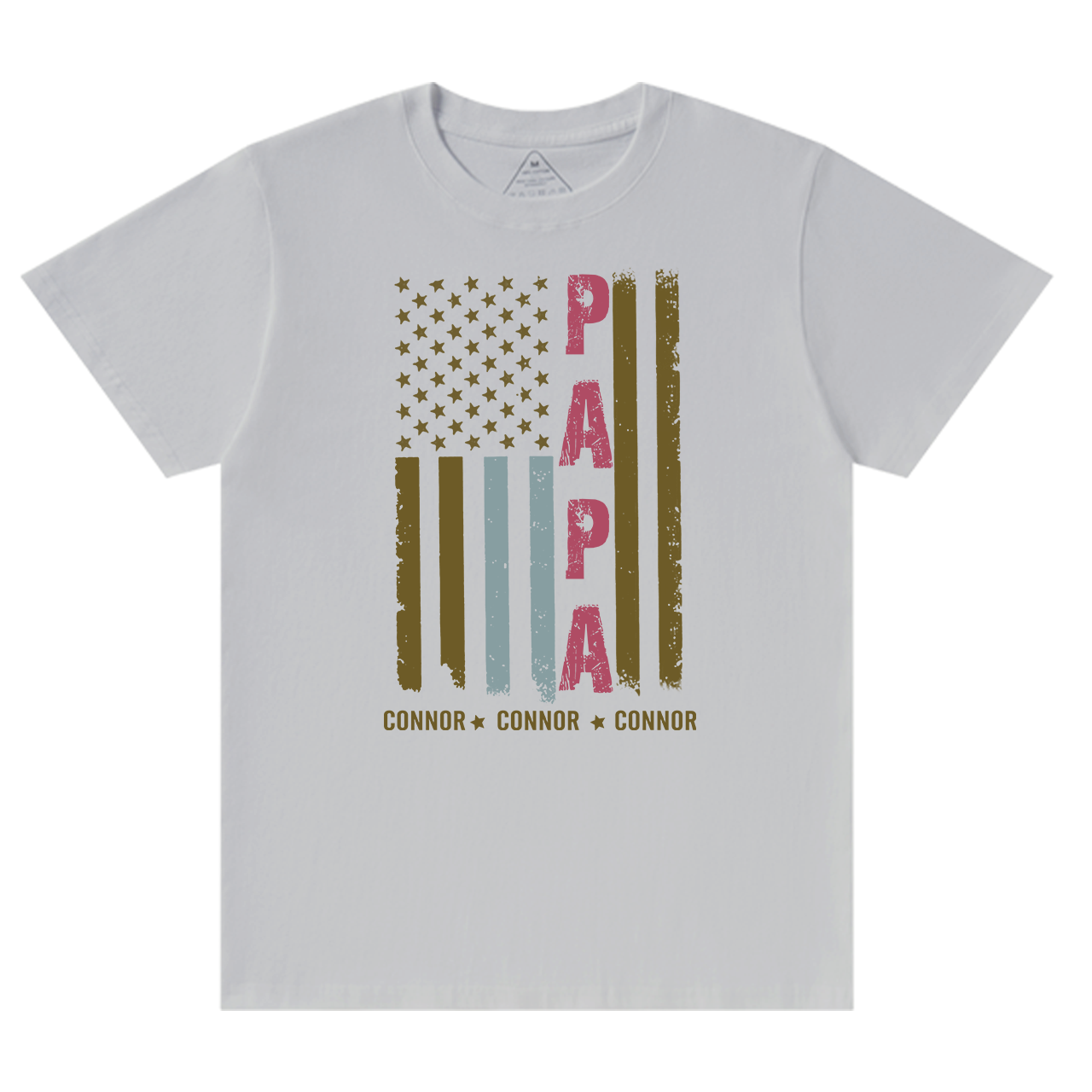Personalized Grandpa US Flag Shirt