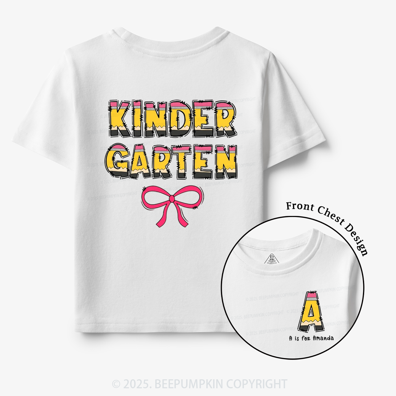Personalized Pencil Kids Name Toddler&Kid's Tees Beepumpkin
